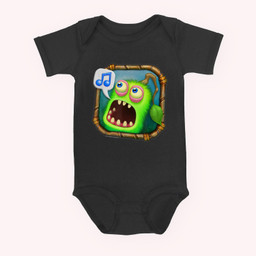 My Singing Monsters Furcorn Icon Baby & Infant Bodysuits-Baby Onesie-Black