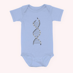 Funny DNA Cycling Bicycle Chain Mountain Bike Lovers Outfit Baby & Infant Bodysuits-Baby Onesie-Light Blue
