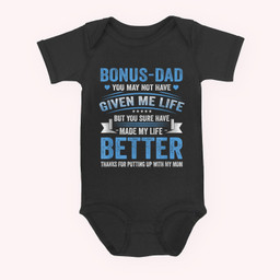 Funny father's day bonus dad gift from daughter son wife Baby & Infant Bodysuits-Baby Onesie-Black