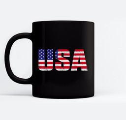 USA Patriotic American Flag For Men Women Kids Boys Girls Mugs-Ceramic Mug-Black