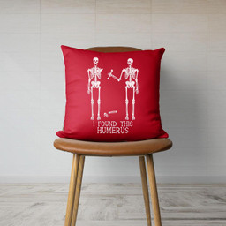 Funny Humerus - For Men and Women with Humors Canvas Throw Pillow-Canvas Pillow-Red