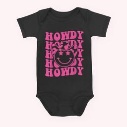 Groovy Howdy Rodeo Western Country Southern Cowgirl Baby & Infant Bodysuits-Baby Onesie-Black