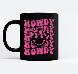 Groovy Howdy Rodeo Western Country Southern Cowgirl Mugs-Ceramic Mug-Black