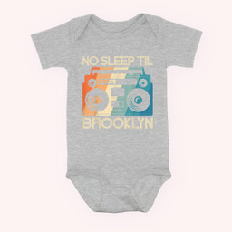 Cool Retro No Sleep Til Brooklyn Old School Portable Stereo Baby & Infant Bodysuits-Baby Onesie-Hearther
