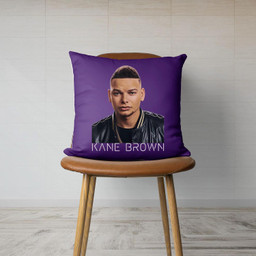 Kane Brown Photo Apparel Canvas Throw Pillow-Canvas Pillow-Purple
