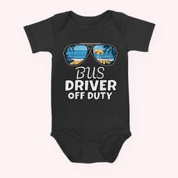 Bus Drivers Off Duty-Funny School Bus Driver Baby & Infant Bodysuits-Baby Onesie-Black