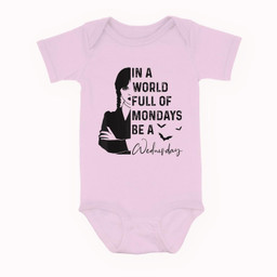 In A World Full Of Mondays B.e A Wednesday Baby & Infant Bodysuits-Baby Onesie-Pink
