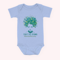 Mental Health Awareness Month Fight The Stigma Positive Quot Baby & Infant Bodysuits-Baby Onesie-Light Blue