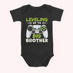 Leveling Up to Big Brother Baby & Infant Bodysuits-Baby Onesie-Black