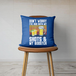Funny Had My 2 Shots Don't Worry Had Both My Shots Tequila Canvas Throw Pillow-Canvas Pillow-Royal
