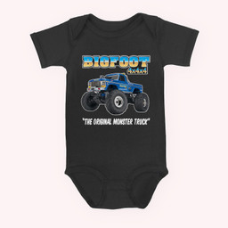 Monster Truck Baby & Infant Bodysuits-Baby Onesie-Black