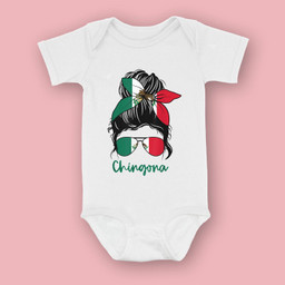 Chingona Girl Mexico girl Mexican Mexicana Baby & Infant Bodysuits-Baby Onesie-White