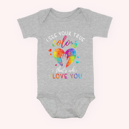 I See Your True Colors Puzzle World Autism Awareness Month Baby & Infant Bodysuits-Baby Onesie-Hearther