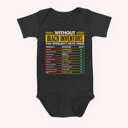History Of Forgotten Black Inventors Black History Month Baby & Infant Bodysuits-Baby Onesie-Black
