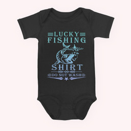 Lucky Fishing Do Not Wash Vintage Fishing Lover Baby & Infant Bodysuits-Baby Onesie-Black
