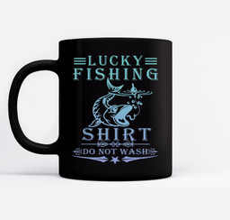 Lucky Fishing Do Not Wash Vintage Fishing Lover Mugs-Ceramic Mug-Black