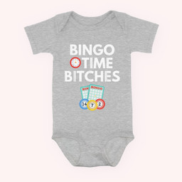Bingo Time Bitches Funny Bingo Player Game Lover Gift Humor Baby & Infant Bodysuits-Baby Onesie-Hearther