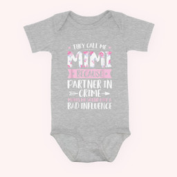 They Call Me Mimi Because Partner In Crime Funny Mothers Day Baby & Infant Bodysuits-Baby Onesie-Hearther