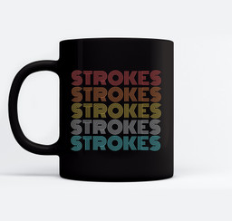 Retro Vintage Strokes Mugs-Ceramic Mug-Black