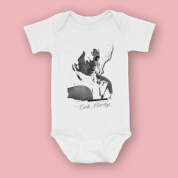 Bob Marley Catch A Fire Guitar Baby & Infant Bodysuits-Baby Onesie-White