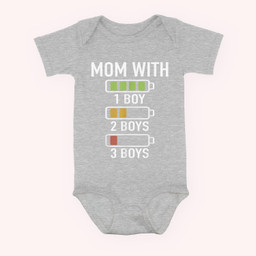 Mom with three Boys Battery Empty - Mama with 3 Sons Baby & Infant Bodysuits-Baby Onesie-Hearther