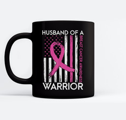Husband Of A Warrior Breast Cancer Awareness Support Squad Mugs-Ceramic Mug-Black