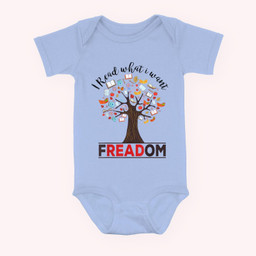 I Read What i Want - Banned Books Week Librarian Baby & Infant Bodysuits-Baby Onesie-Light Blue