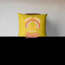 Bigfoot Just A Girl Who Loves Sasquatch Funny Retro Vintage Canvas Throw Pillow-Canvas Pillow-Gold