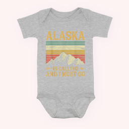 Alaska Is Calling And I Must Go Baby & Infant Bodysuits-Baby Onesie-Hearther