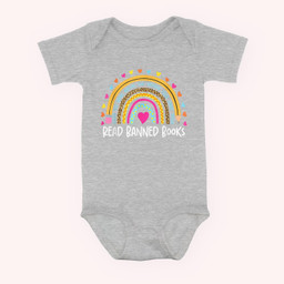 I read banned books Rainbow readers reading gift Baby & Infant Bodysuits-Baby Onesie-Hearther