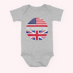 Half American Half British USA Flag United Kingdom Heritage Baby & Infant Bodysuits-Baby Onesie-Hearther
