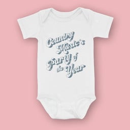 Country Music's Party of the Year Baby & Infant Bodysuits-Baby Onesie-White