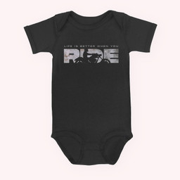 Motorcycle Apparel - Motorcycle Baby & Infant Bodysuits-Baby Onesie-Black