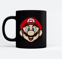 Super Mario Big Face Mario Mugs-Ceramic Mug-Black
