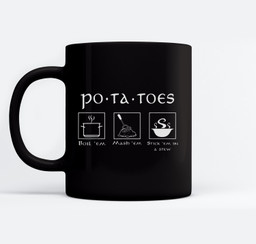 Taters Po-ta-toes Potato Tater Mugs-Ceramic Mug-Black