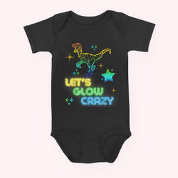 Let's Glow Crazy Party Cool Birthday Glow Party Baby & Infant Bodysuits-Baby Onesie-Black
