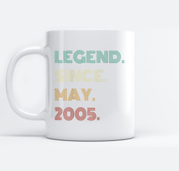 18 Years Old Legend Since May 2005 18th Birthday Mugs-Ceramic Mug-White
