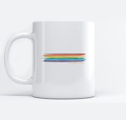 Love Wins Be Yourself Month Rainbow LGBTQ Equality Gay Pride Mugs-Ceramic Mug-White