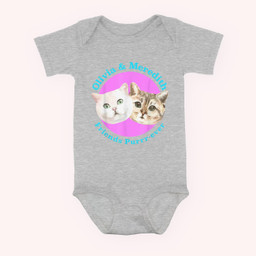 Olivia And Meredith Cat  Friends Purrr Ever Baby & Infant Bodysuits-Baby Onesie-Hearther