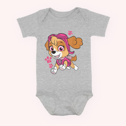 Paw Patrol Skye Jumping Baby & Infant Bodysuits-Baby Onesie-Hearther