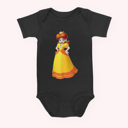 Super Mario Princess Daisy 3D Poster Baby & Infant Bodysuits-Baby Onesie-Black