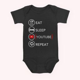 Video Blogger Vlogger Like Subscribe Podcaster Baby & Infant Bodysuits-Baby Onesie-Black