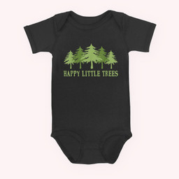 Funny Happy Little Trees Gifts Bob Style Camping Baby & Infant Bodysuits-Baby Onesie-Black
