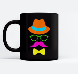 Glow Party Clothing Glow Party Glow Party Funny Face Mugs-Ceramic Mug-Black