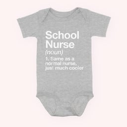 School Nurse Definition Funny Back To School First Day Baby & Infant Bodysuits-Baby Onesie-Hearther
