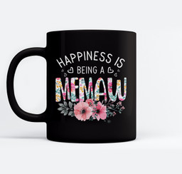 Memaw Mother's Day Gifts  Happiness is being a Memaw Mugs-Ceramic Mug-Black