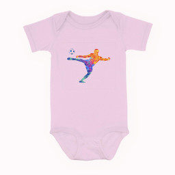 Soccer Athlete Sports Drawing Baby & Infant Bodysuits-Baby Onesie-Pink