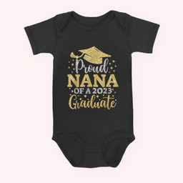 Nana Senior 2023 Proud Mom Of A Class Of 2023 Graduate Baby & Infant Bodysuits-Baby Onesie-Black