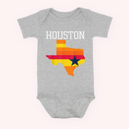 Vintage Retro Houston Texas Baby & Infant Bodysuits-Baby Onesie-Hearther