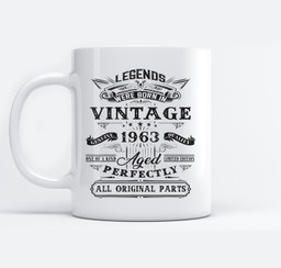 60th Birthday Gift For Legends Born 1963 60 Yrs Old Vintage Mugs-Ceramic Mug-White